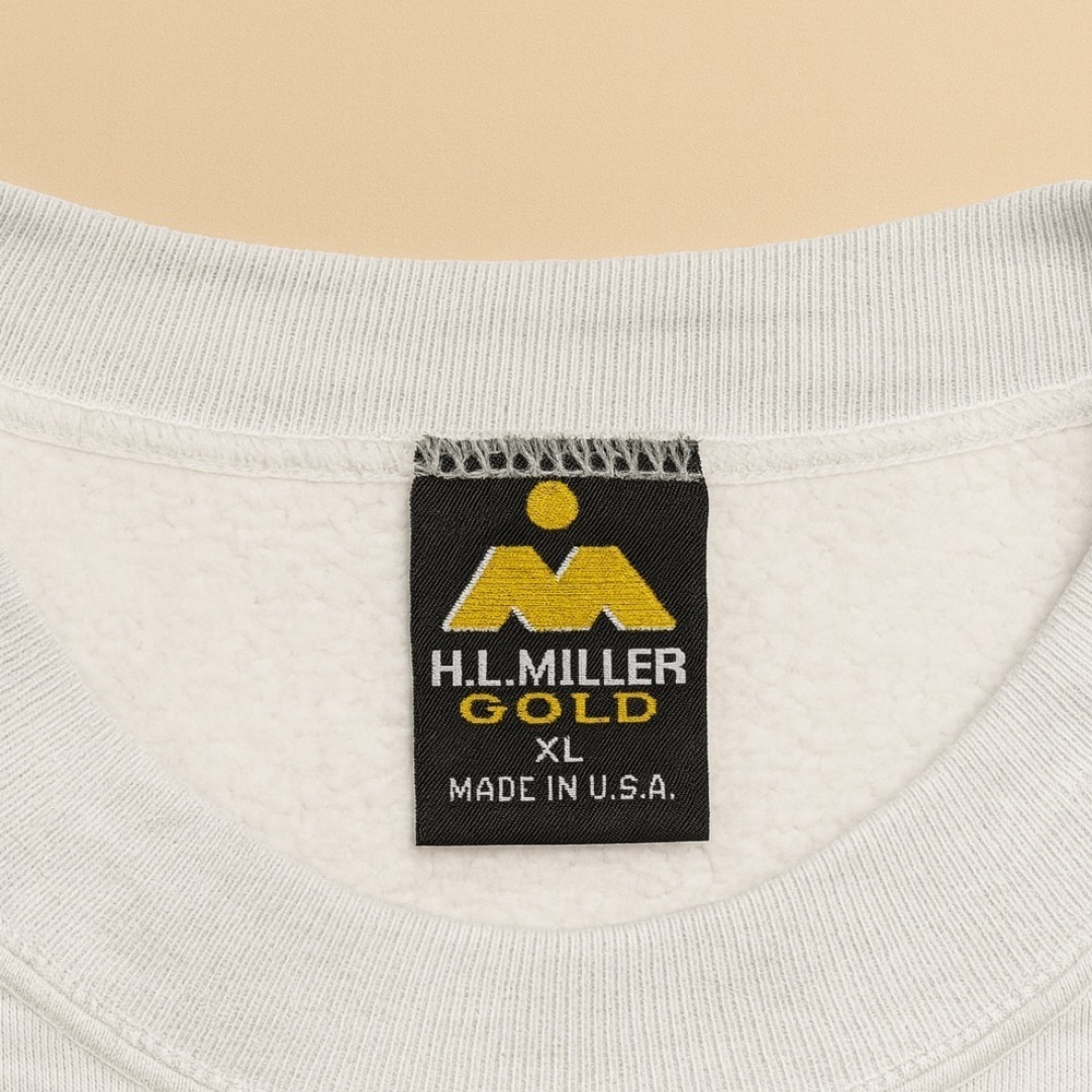 Vintage Penn State Gray Crewneck Women’s XL H.L. Miller Gold Plaid Letters - Picture 4 of 4
